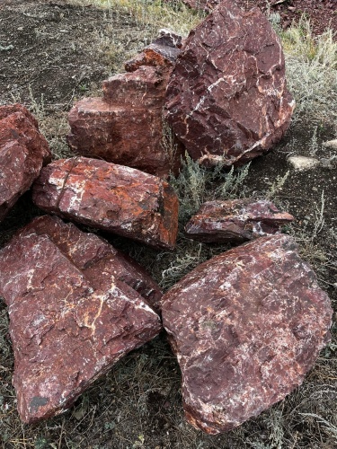 Ландшафтные глыбы красно-фиолетовые 200-1000 килограмм купить в Фрязино
