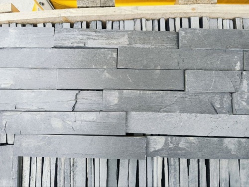 Плитка чёрная из натурального камня фасадная 30 см * 5 см, толщина 7 мм -30 мм купить в Фрязино