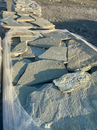 Плитняк златолит зелёный для цоколя, отмостки купить в Фрязино