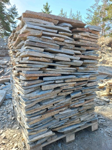 Плитняк златолит серебристый для цоколя, отмостки купить в Фрязино