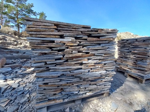 Плитняк златолит серебристый для фасада купить в Фрязино