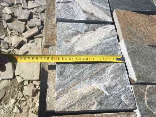 Плитка пилёная златолит Уральский для цоколя, отмостки купить в Фрязино