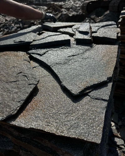 Плитняк златолит серебристый для фасада купить в Фрязино